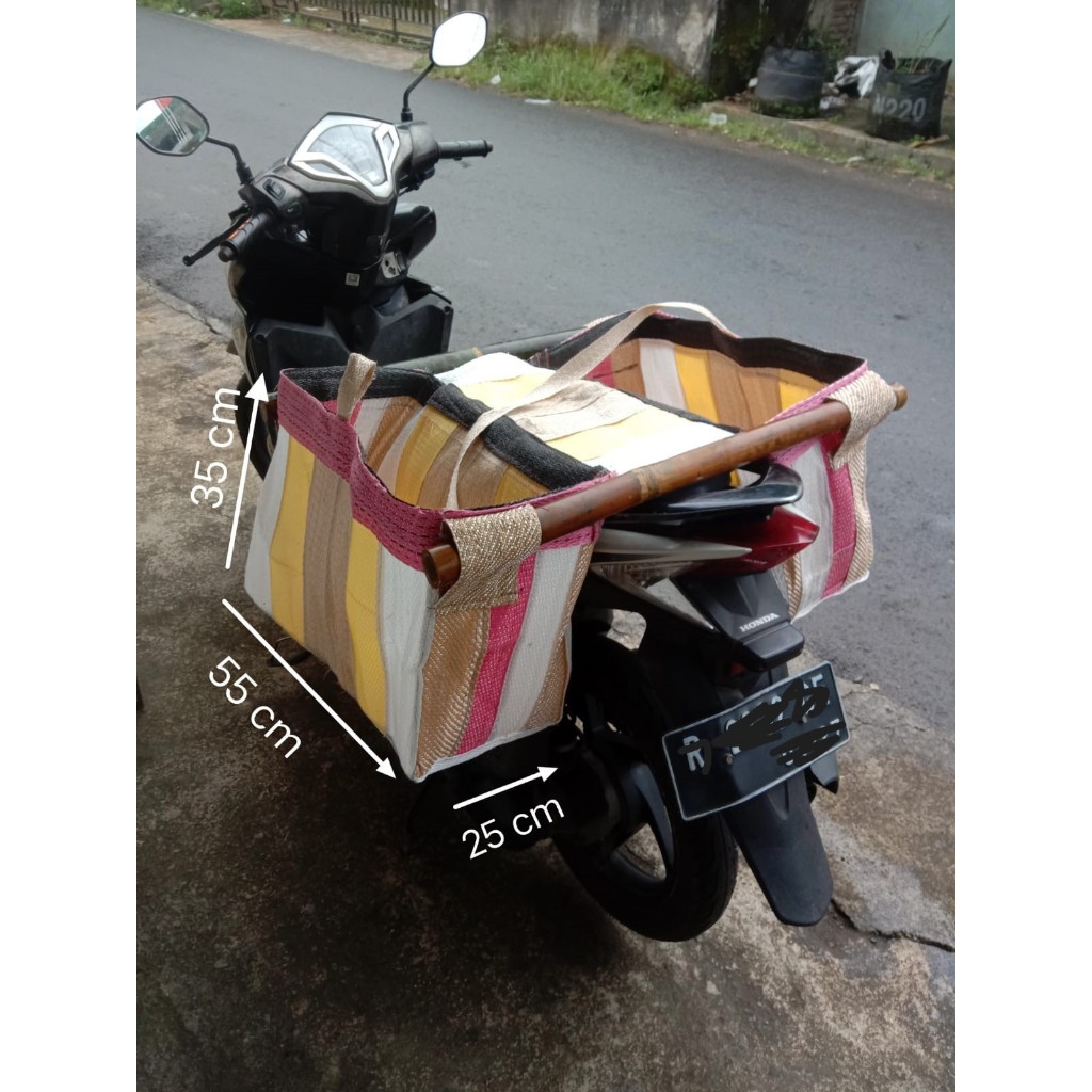 Tas motor Jumbo/keranjang motor/Tas motor belakang/Tas motor tebal