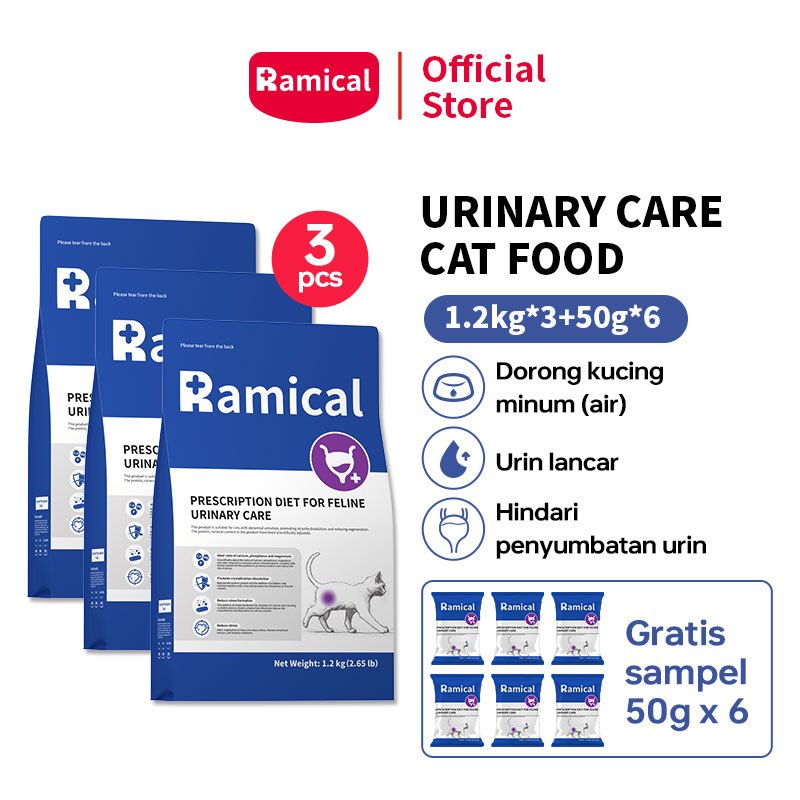 Ramical Urinary Cat Food 3.6KG / Makanan Kucing Kering Urinary Care / Untuk Kitten & Adult Cat