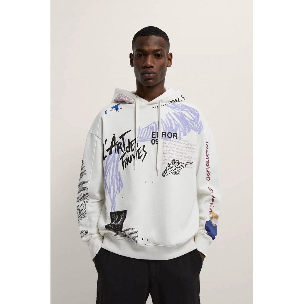 hoodie Zara aop limited edition ori second