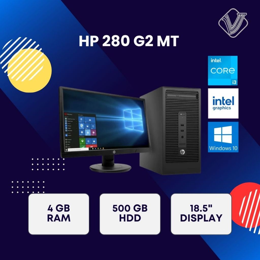 HP 280 G2 MT i3 Gen6 RAM 4 GB HDD 500GB Win 10