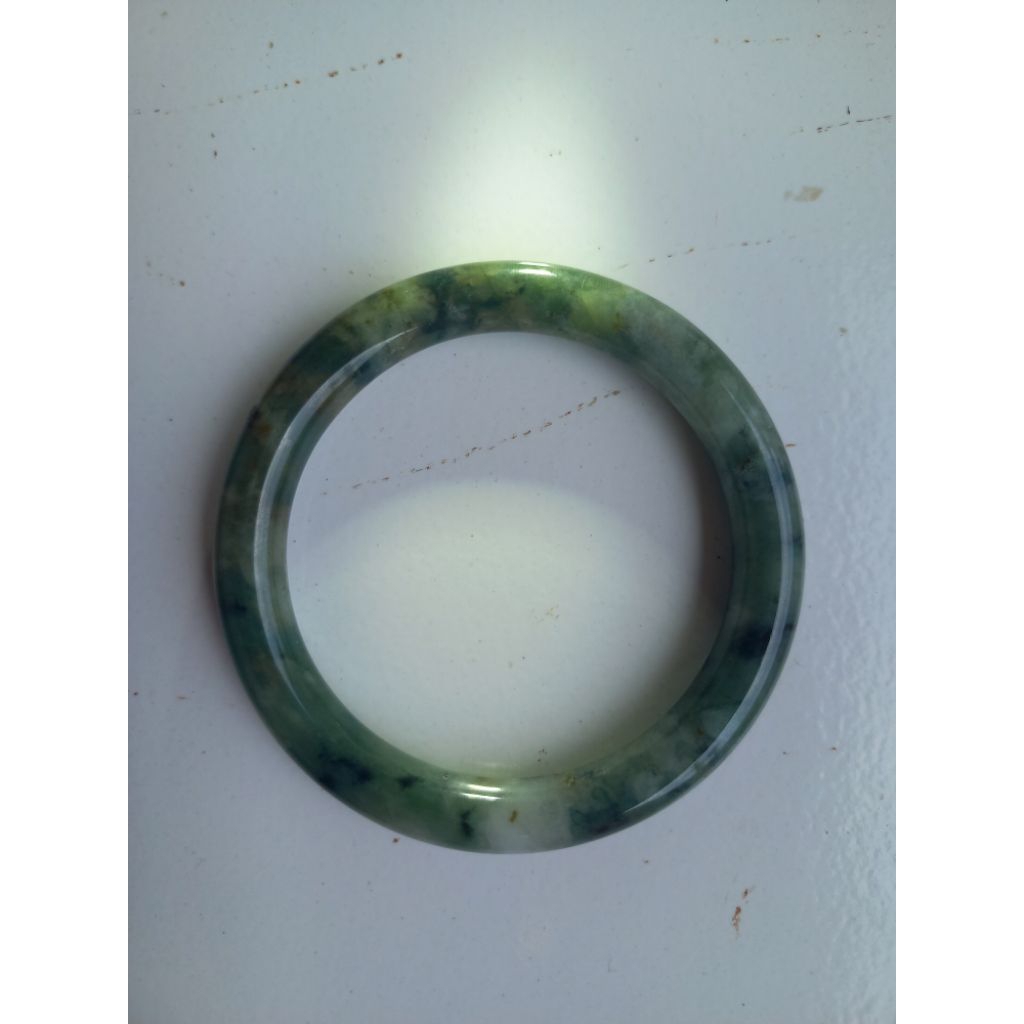Bangle Giok Burma Hijau 100% Asli