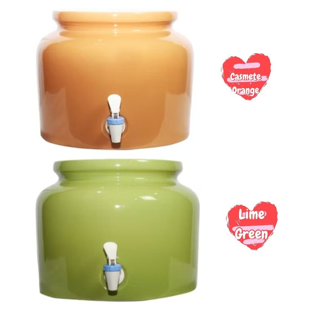 Guci Keramik Galon Air Trisensa Model Polos / Guci Galon Air