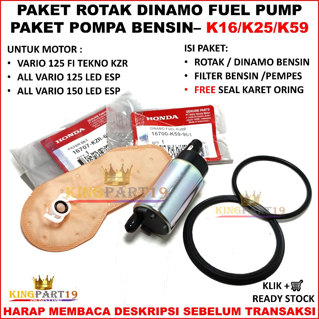 PAKET ROTAK / PAKET DINAMO ROTAK FUEL PUMP VARIO 125 - 150 LED KODE PART K16 - K59 - K25