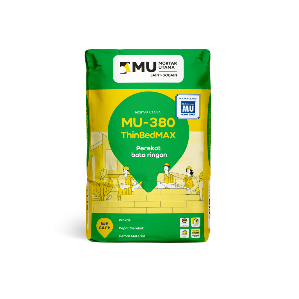 Mortar Utama Semen Perekat Bata Ringan MU380 Mu 380 MU-380 40kg per zak Instan Tangerang