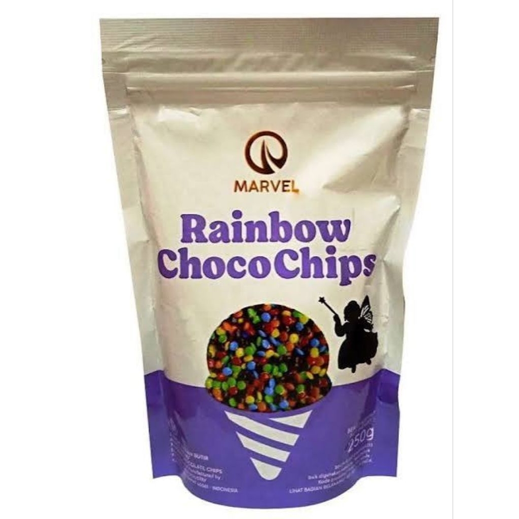 Marvel Chocalate Rainbow Choco Chips 250gr Coklat Butir 250 gr Cokelat