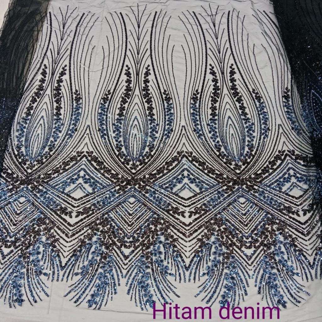 BAHAN/KAIN TILE FULL PAYET MOTIF KOTAK