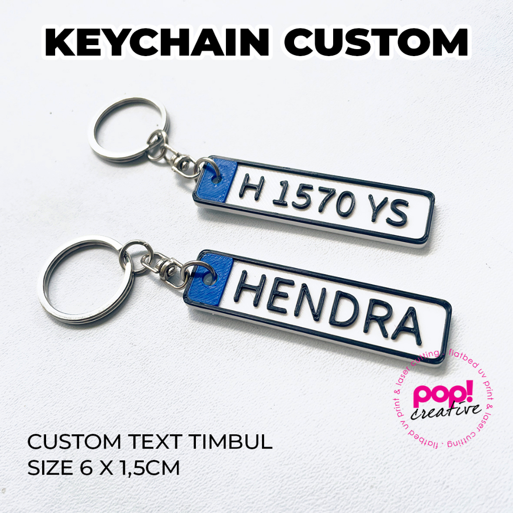 Gantungan Kunci PLAT CUSTOM Tulisan