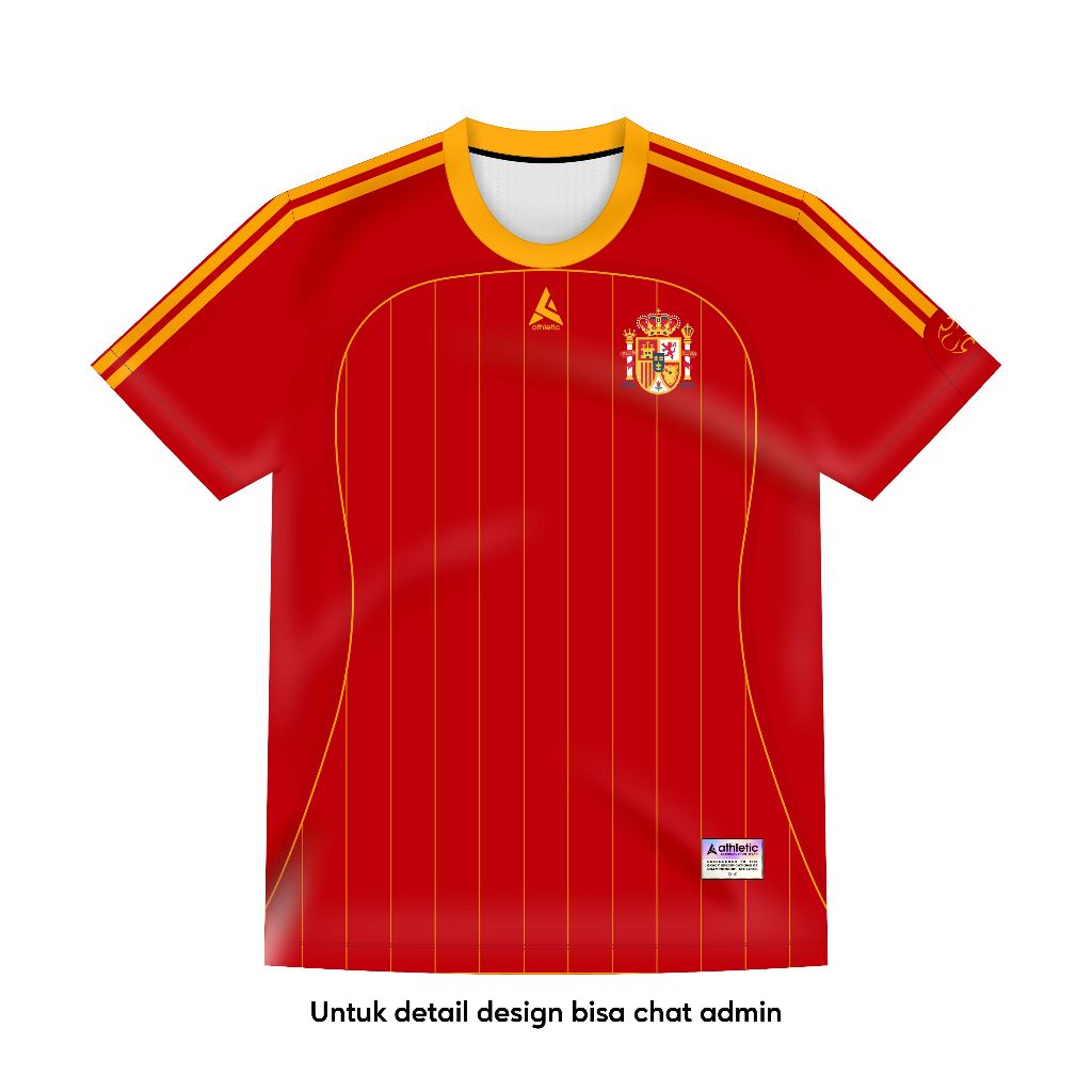 ATHLETIC SPORTWEAR - Jersey Bola Fantasy Spanyol Home 2006-2008 Fullprinting Casual - Atasan