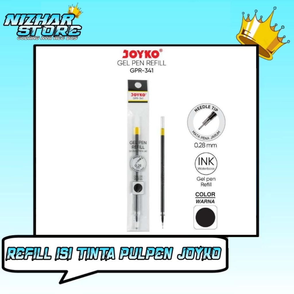 Refill tinta pulpen joyko isi ulang tinta pulpen joyko Refill tinta pulpen gel joyko 0,5mm murah
