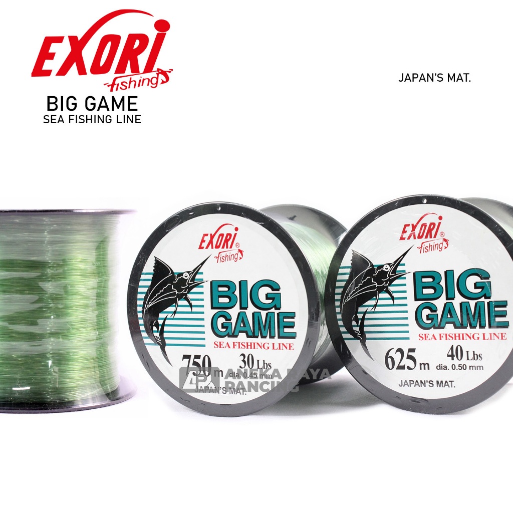 SENAR EXORI BIG GAME ALL SIZE / Senar Nylon Spool Besar / Senar Trolling Murah Kuat Berkualitas / Se