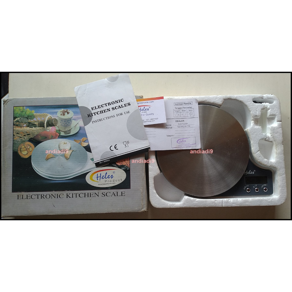 BEKAS TIMBANGAN DIGITAL HELES EK8012 MAX 5 KG BEKAS NORMAL
