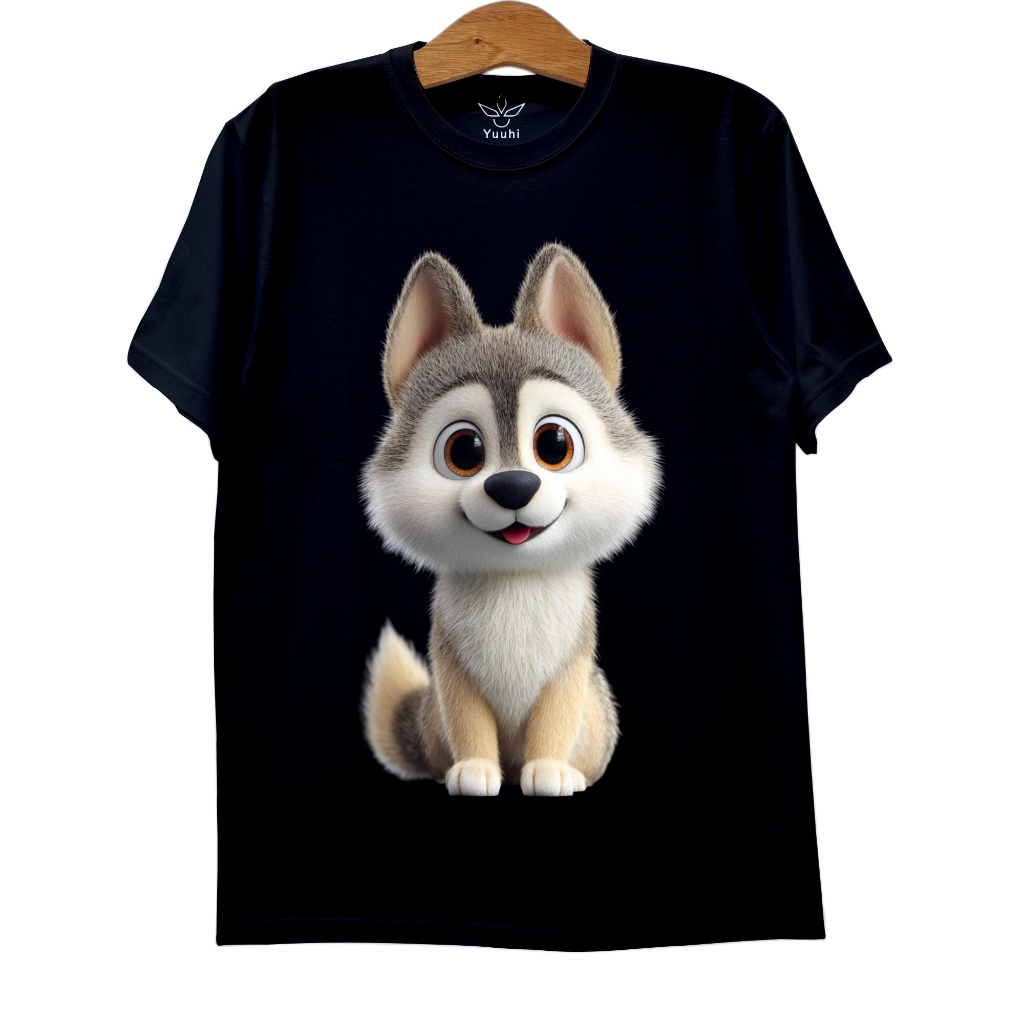 Yuuhi Kaos Distro Premium Husky Puppy Unisex Original