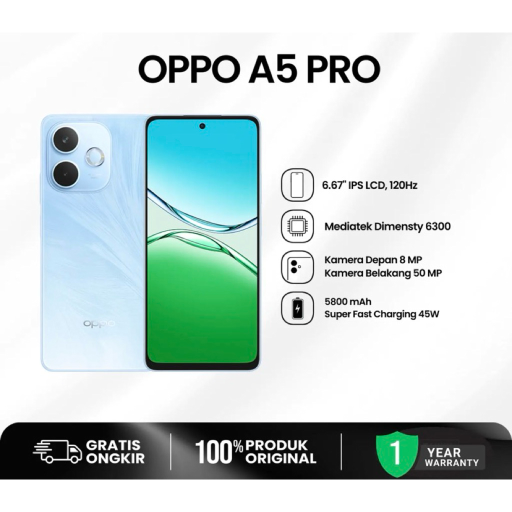OPPO A5 PRO 4G ram 8/256 gb resmi oppo original