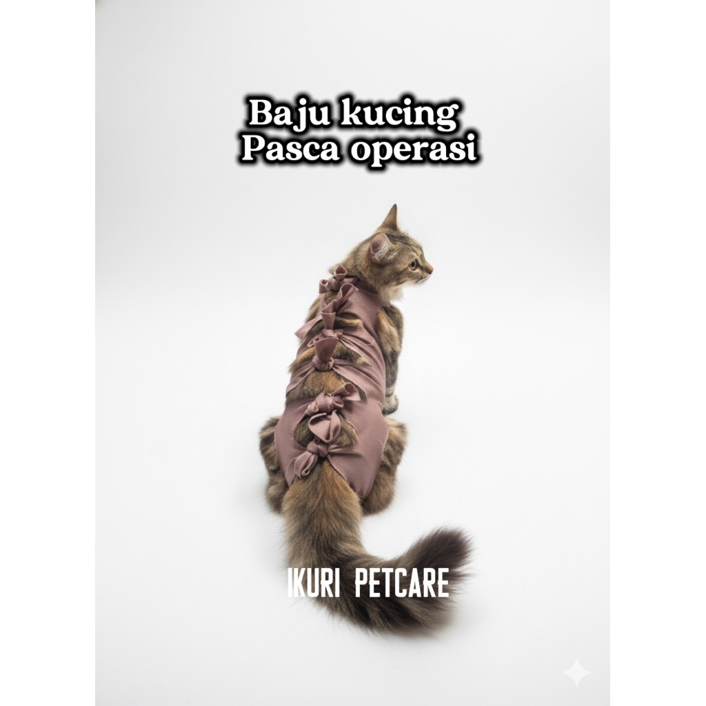 Baju gurita kucing pasca operasi / steril