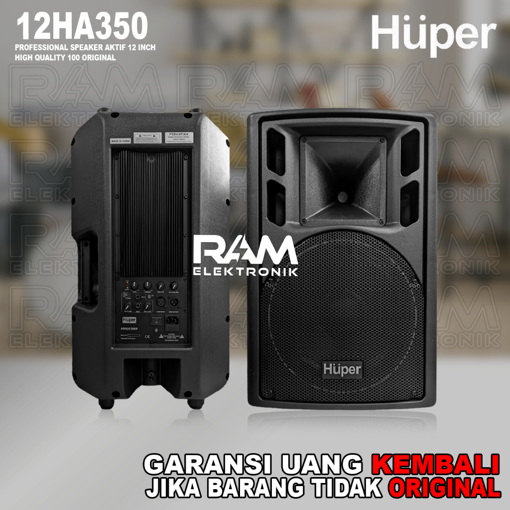 Speaker Aktif 12 Inch HUPER 12HA350 | 12 HA350 | 12 HA 350 Original Harga 1 Pasang