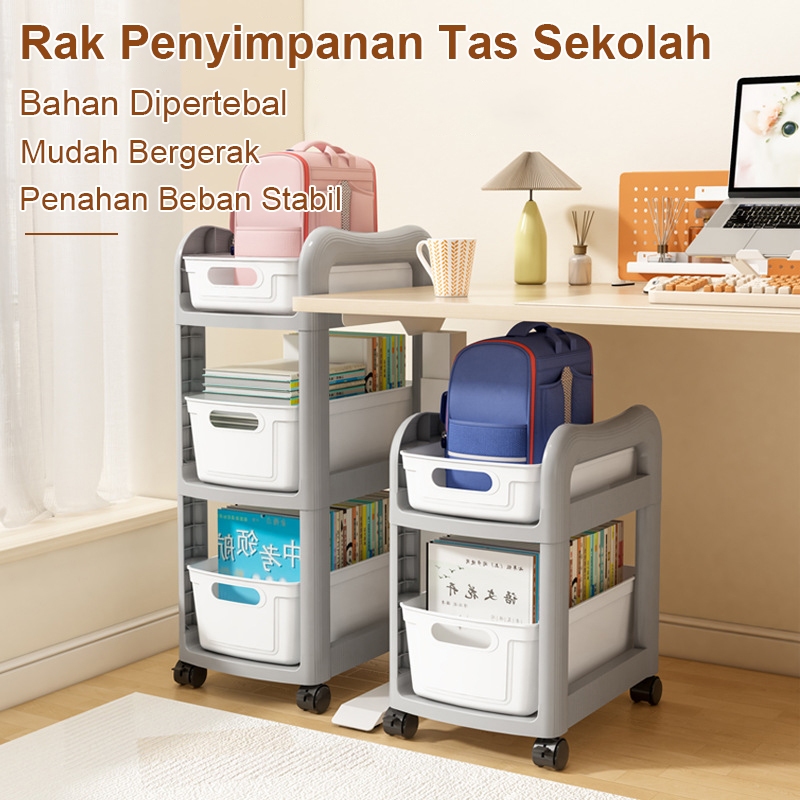 In ho Rak Buku Bergerak Dengan Roda, Rak Penyimpanan Multifungsi, Rak Majalah Dan Rak Penyimpanan