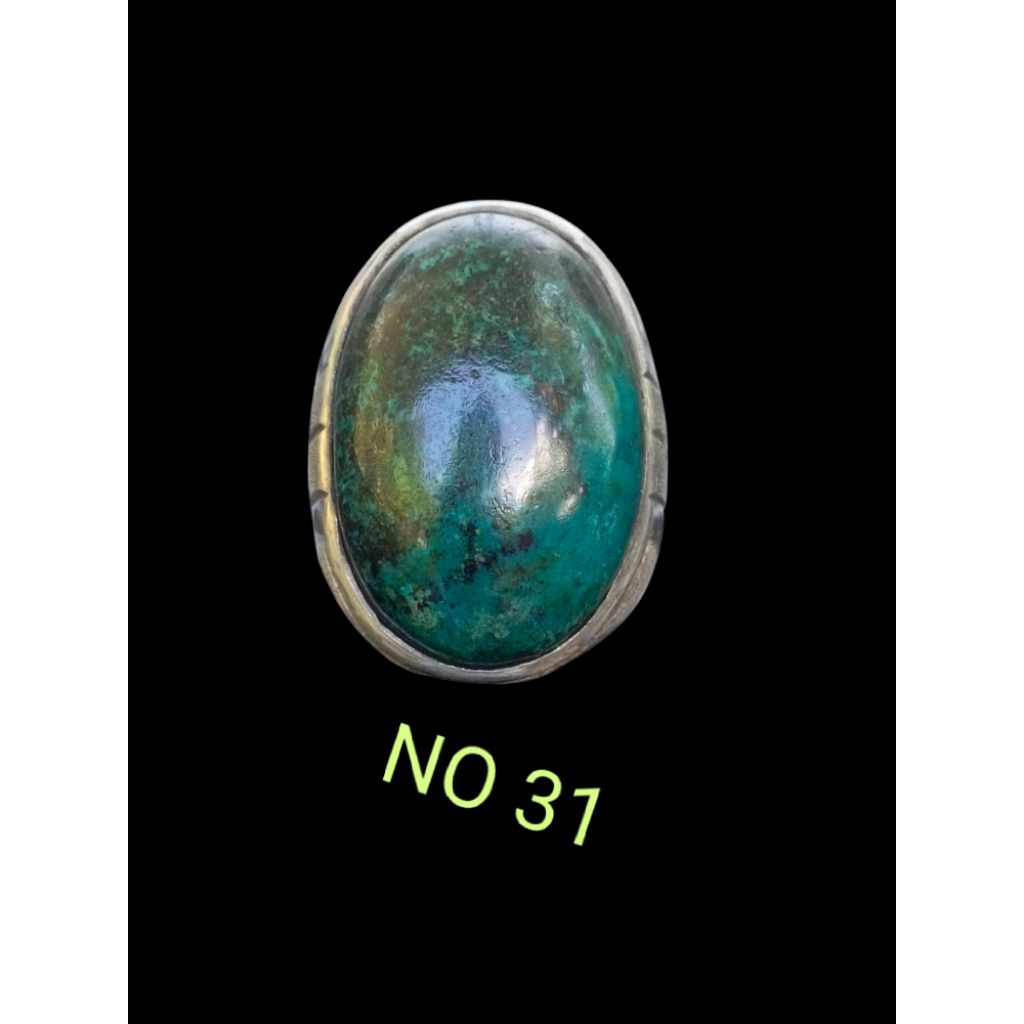 Batu Bacan ring perak tebal