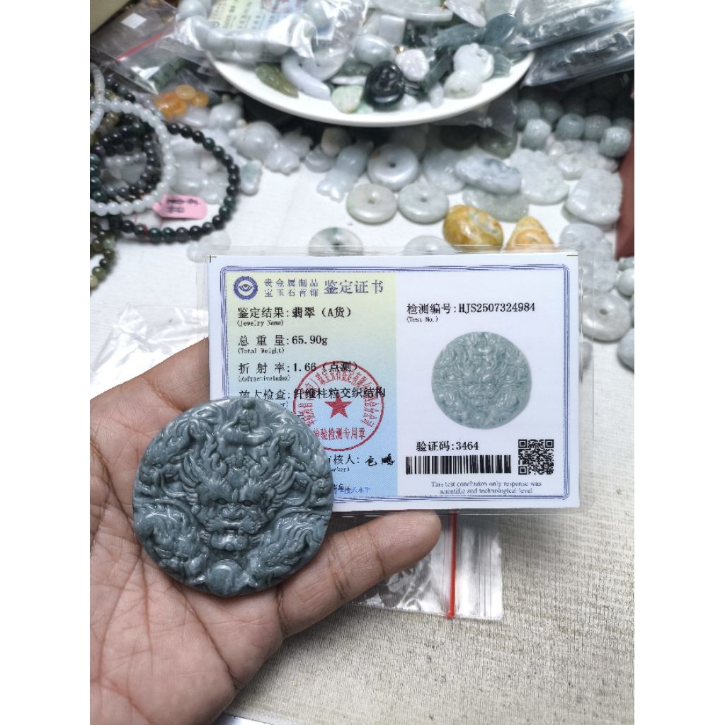 Kalung pendant Giok Jade BWJ / Burma Jadeite