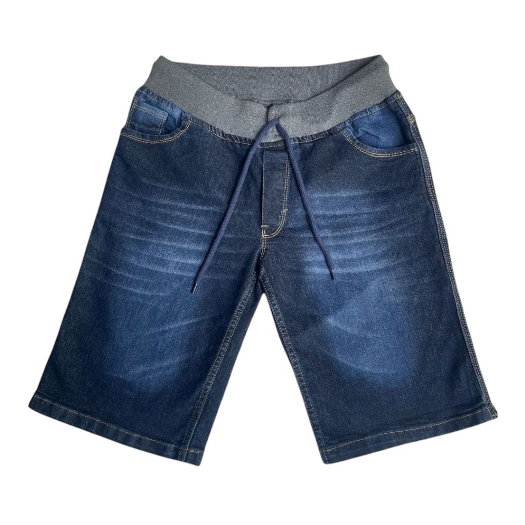 CELANA JEANS PENDEK RIP BAHAN STRETCH (MELAR)