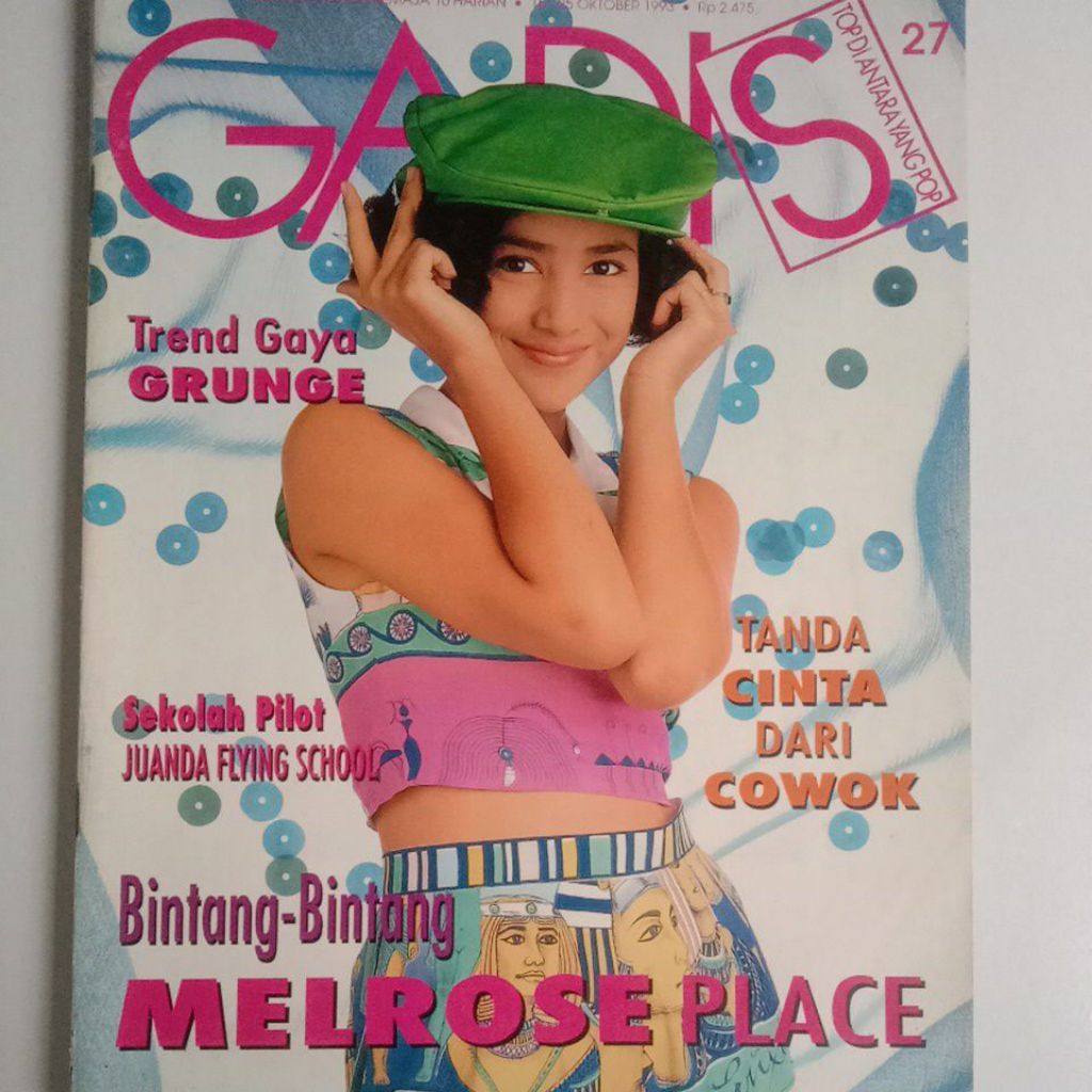 Majalah Gadis Tahun 1993 Cover Cindy Fatikasari (Runner-up 2 Gadsam'92)