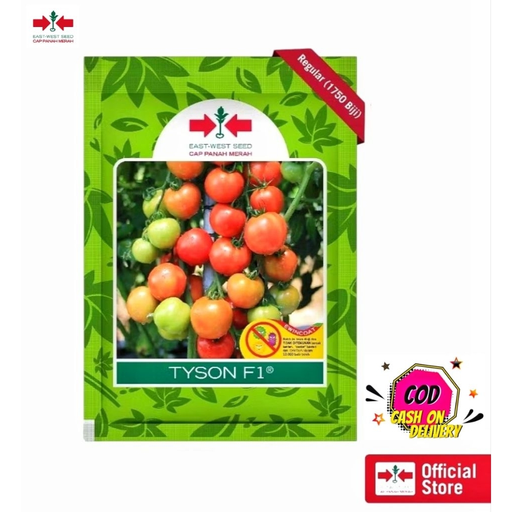 Benih Tomat Hybrida TYSON F1 1750 Biji - Bibit Tomat Hibrida Cap Panah Merah