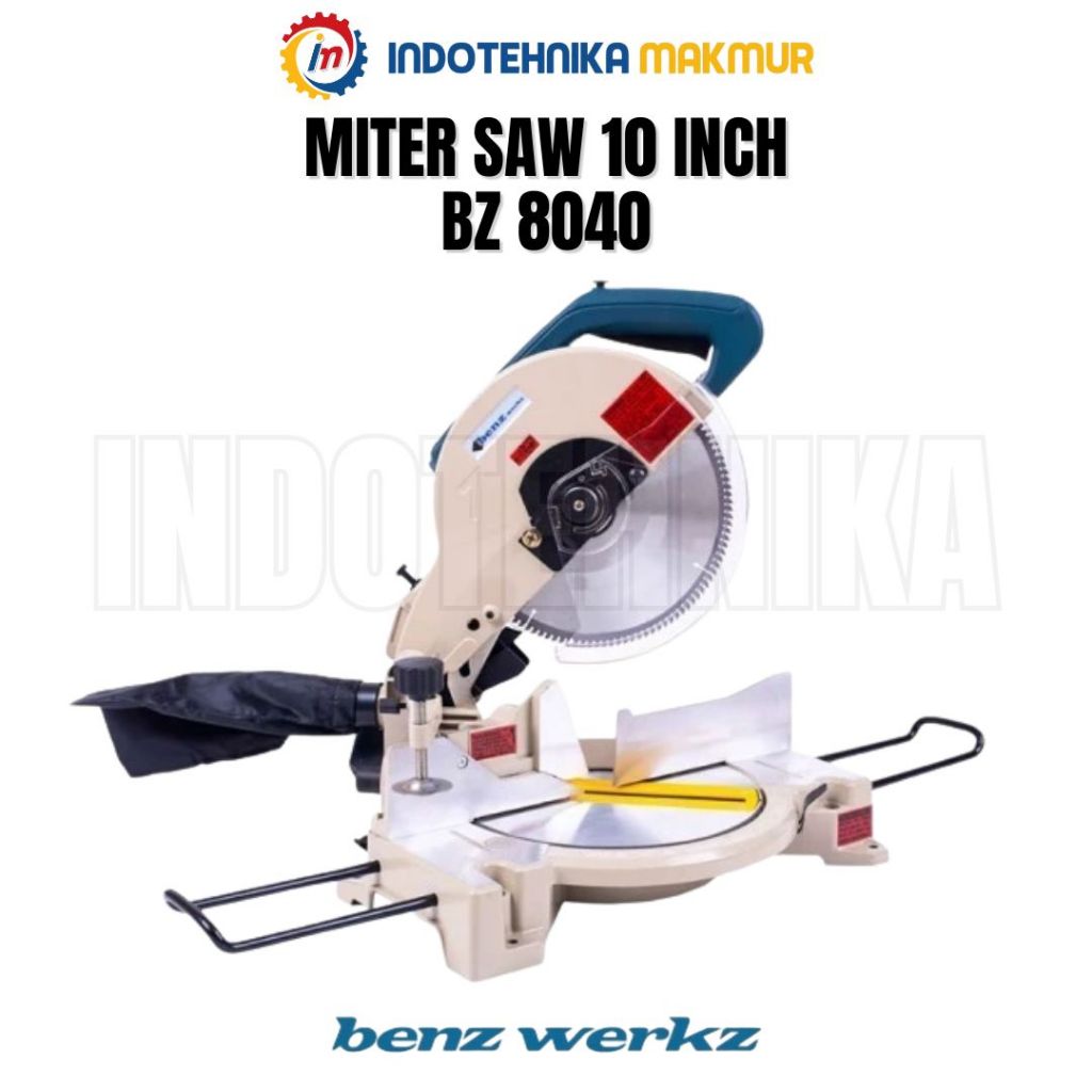 Mesin Potong Aluminium Kayu Sudut / Miter Saw 10" Armature By Benz BZ 8040
