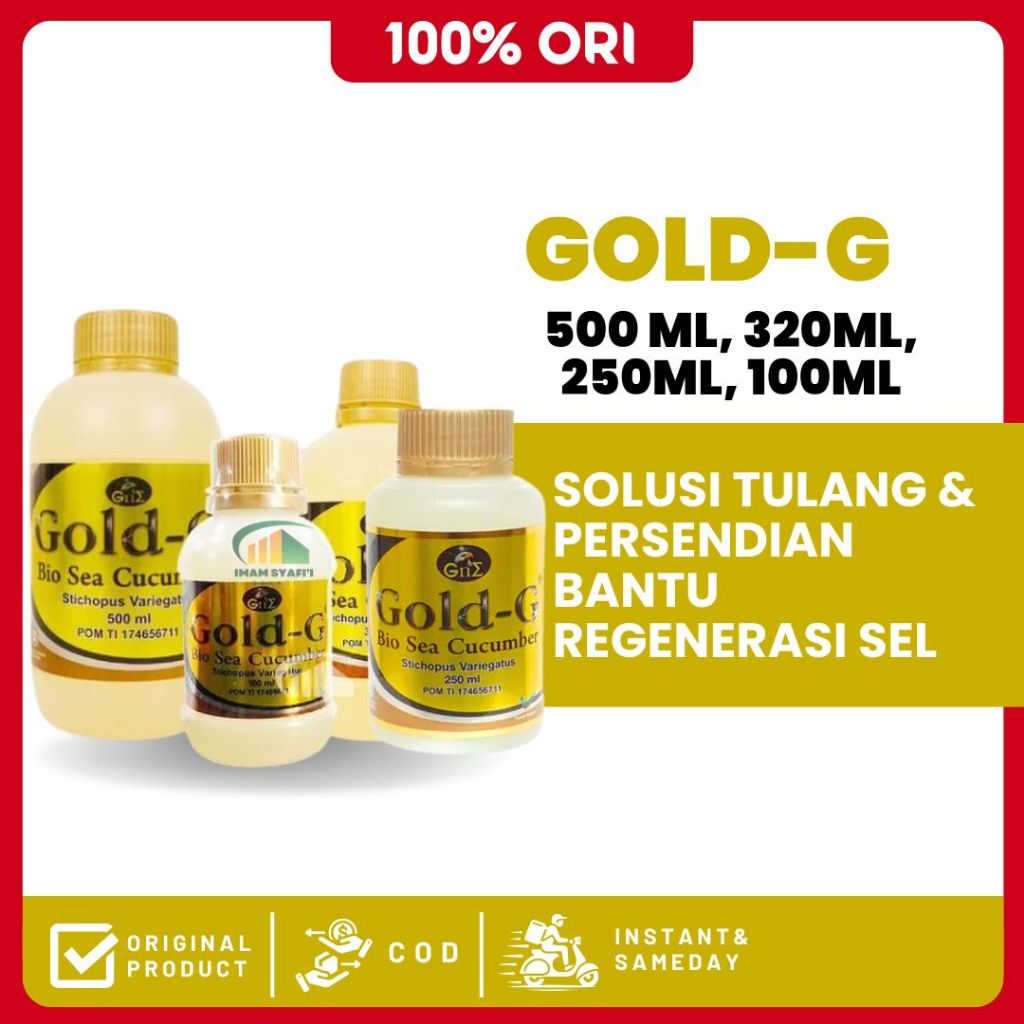 Gold G Jelly Gamat Emas Original gold-g Sea Cucumber Teripang 500ml ,320ml, 250ml, 100 ml