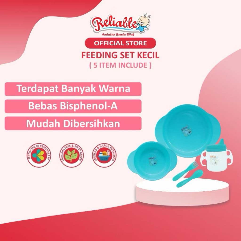 Reliable Feeding Set RFS-5002 || Tempat Makan Bayi 1 Set Kecil