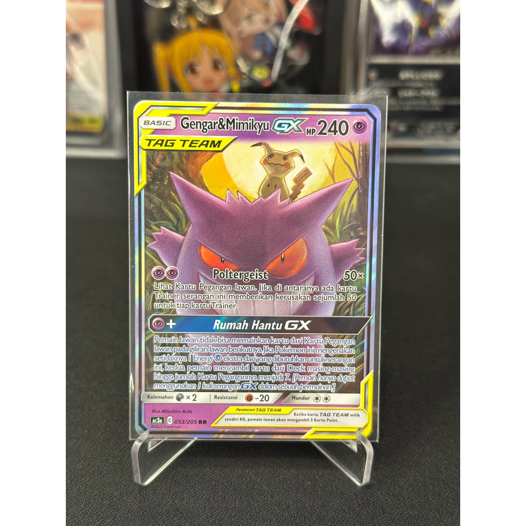 Pokemon Gengar mimikyu GX Tag Team Indonesian