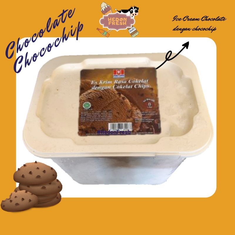 Ice Cream Diamond Es Krim Cokelat Chips 8 Liter - Bandung