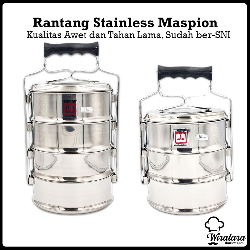 Maxim Maspion Rantang Stainless Premium Tebal Susun 2 3 4 Tingkat | Rantangan Catering