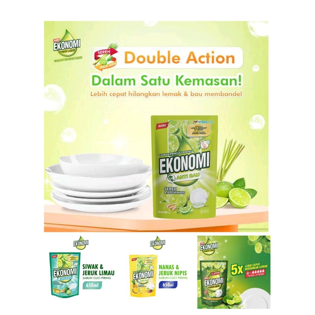 Ekonomi Sabun cuci piring 650ml 1 Karton 12pcs