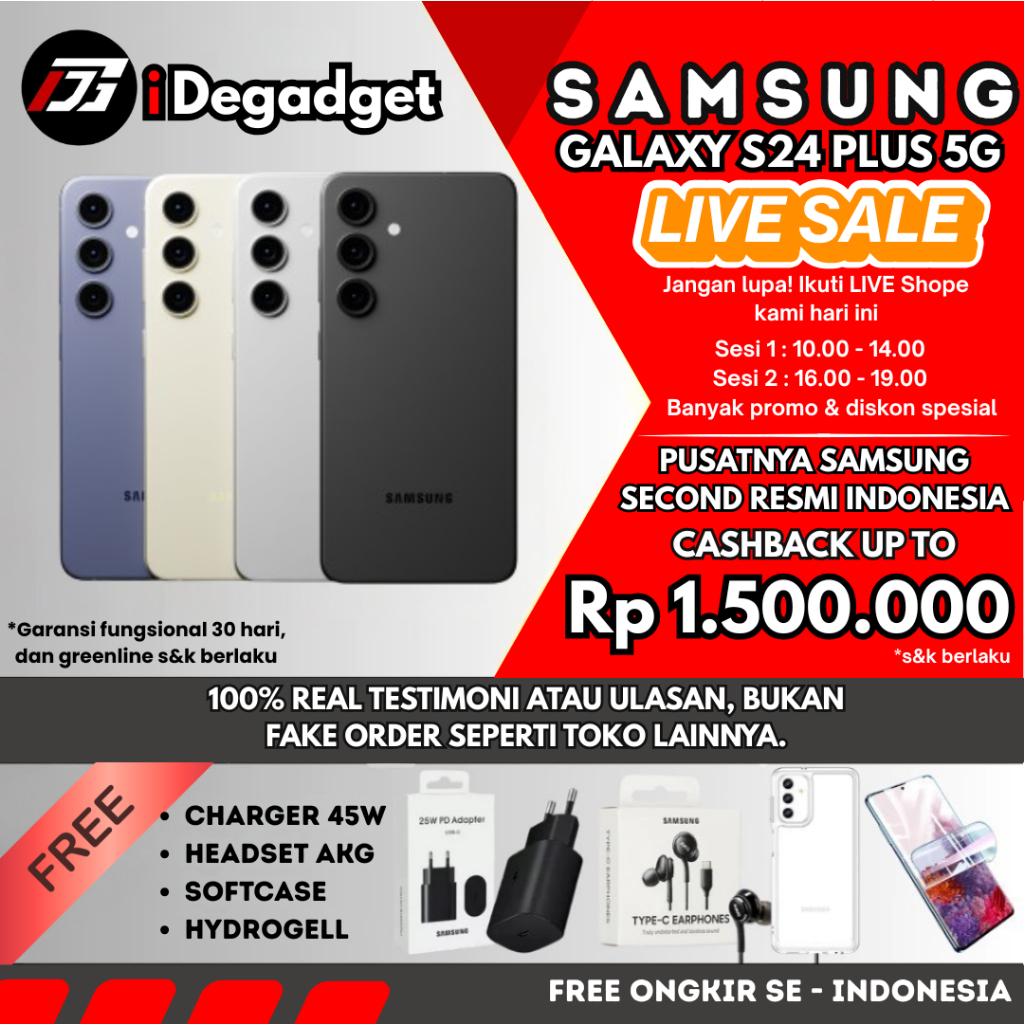 SAMSUNG GALAXY S24+ 5G 12/512GB 256GB | S23+ 8/512GB | S22+ 256GB 128GB Second Original
