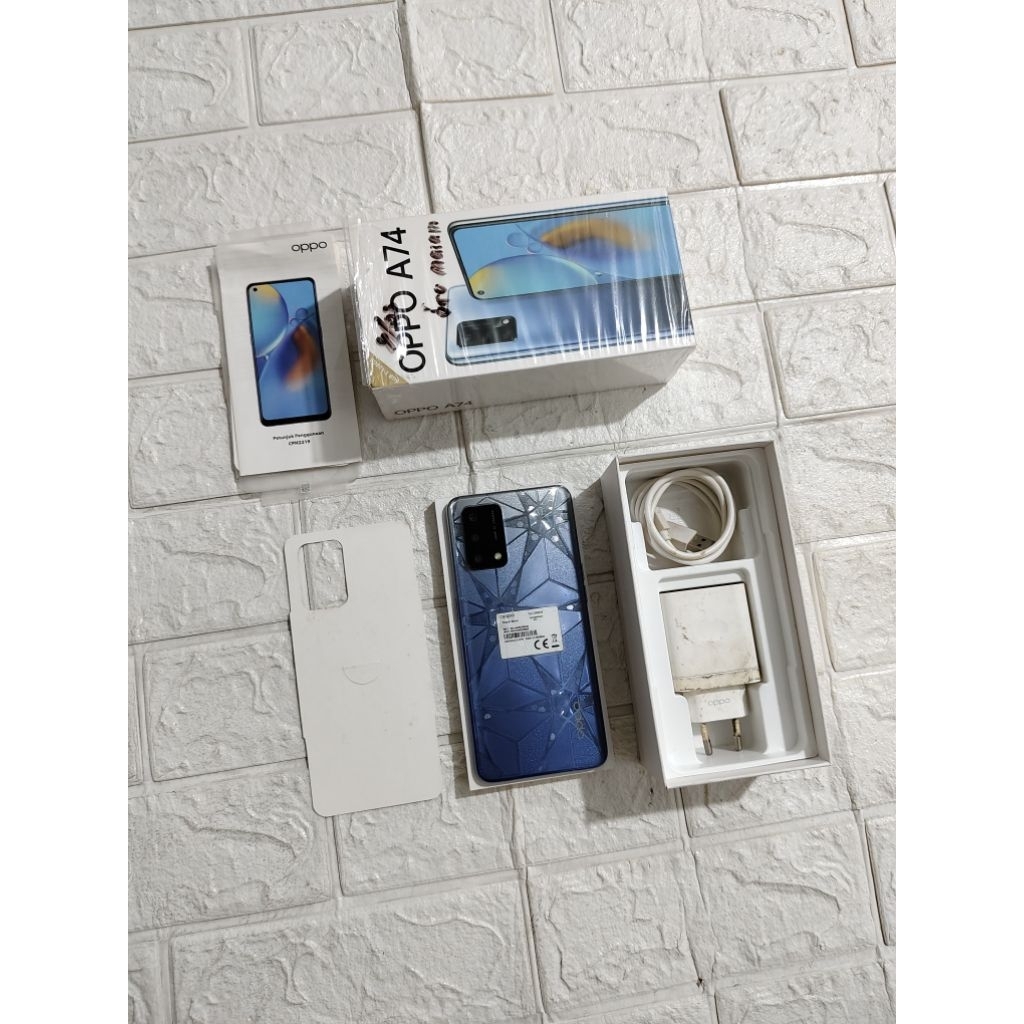 Oppo A74 Ram 6+6/128 Fullset Original 100% (Seken Mulus)