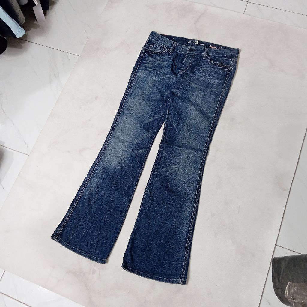 Celana Jeans Bootcut 7 For All Mankind Pria Wanita Second Bekas
