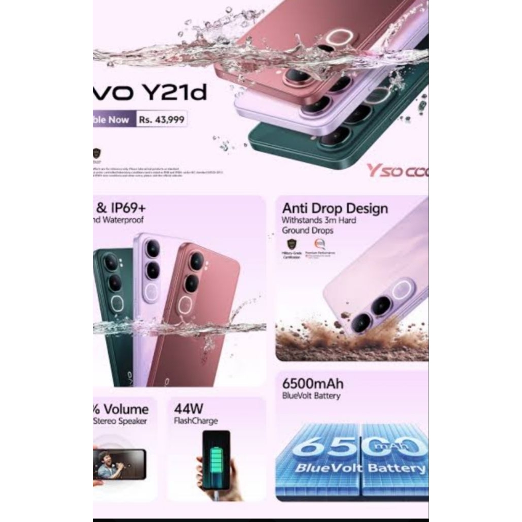 Vivo y21d ram 8+8/128