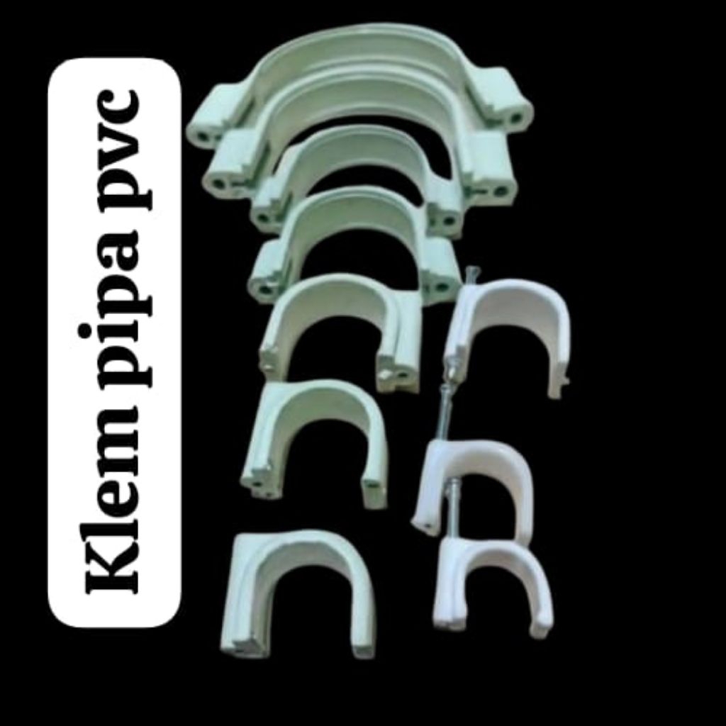 KLEM PIPA/PARALON PVC 5/8-1/2-3/4 DAN 1 INCH PLUS PAKU