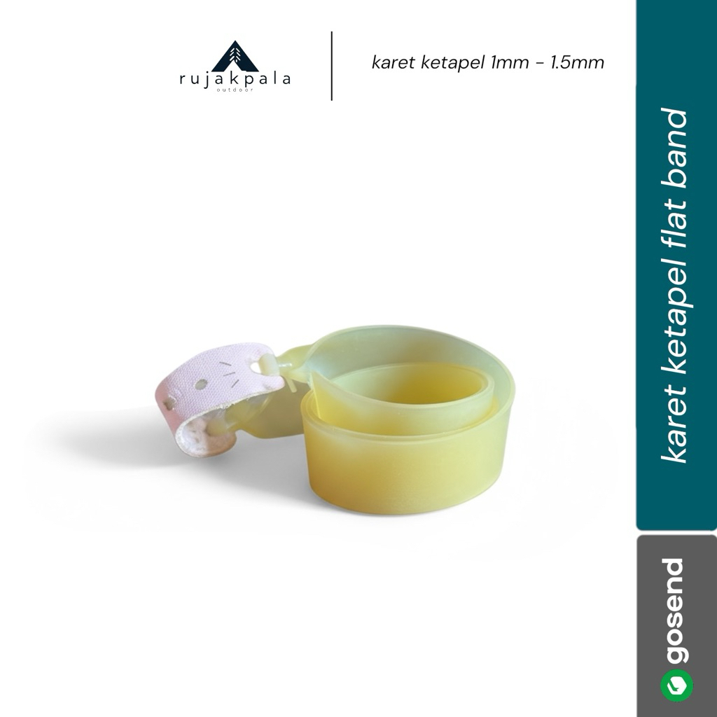 karet ketapel flat band ukuran 1.0mm  dan 1.5mm / karet ketapel