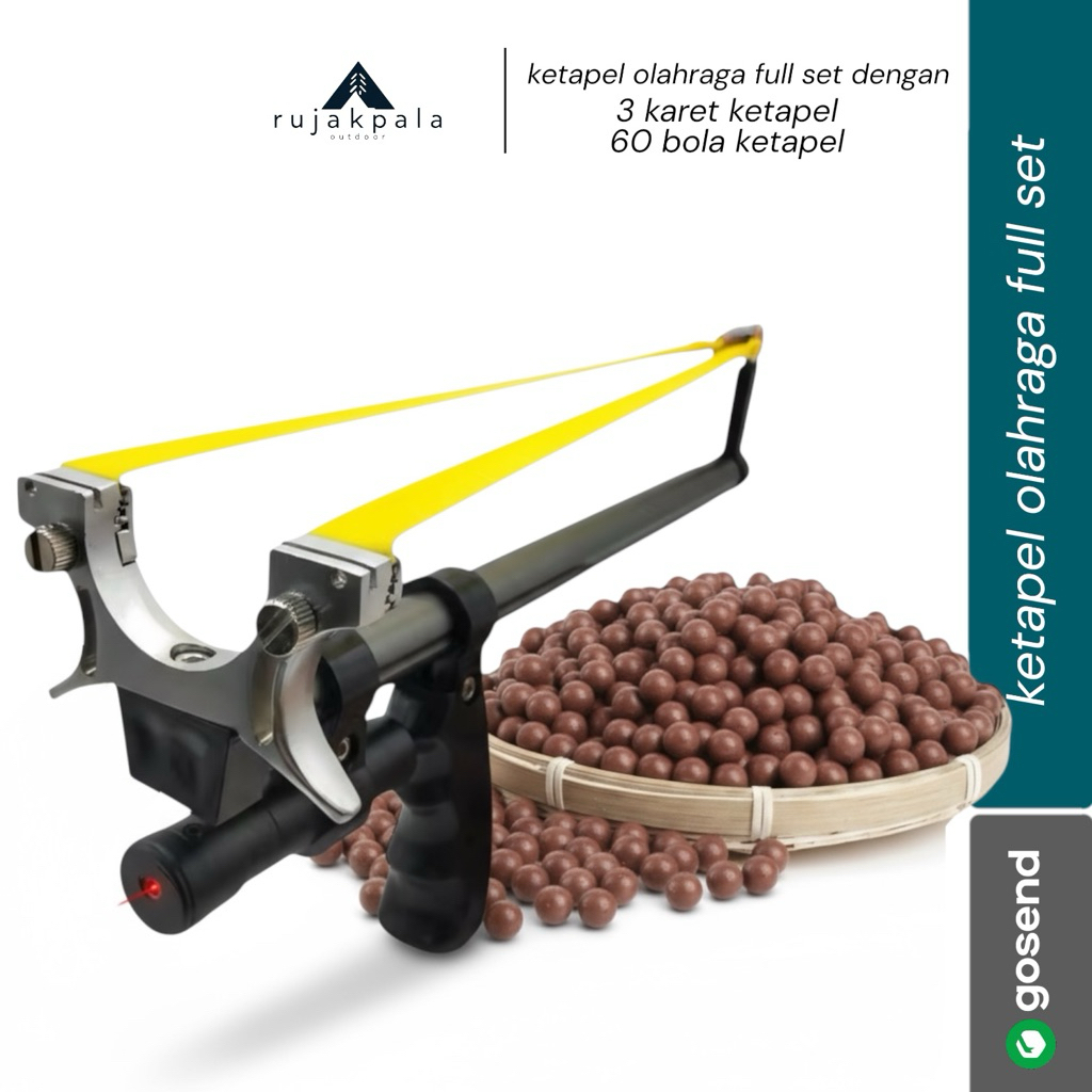 ketapel presisi telescopic / ketapel laser panjang full set