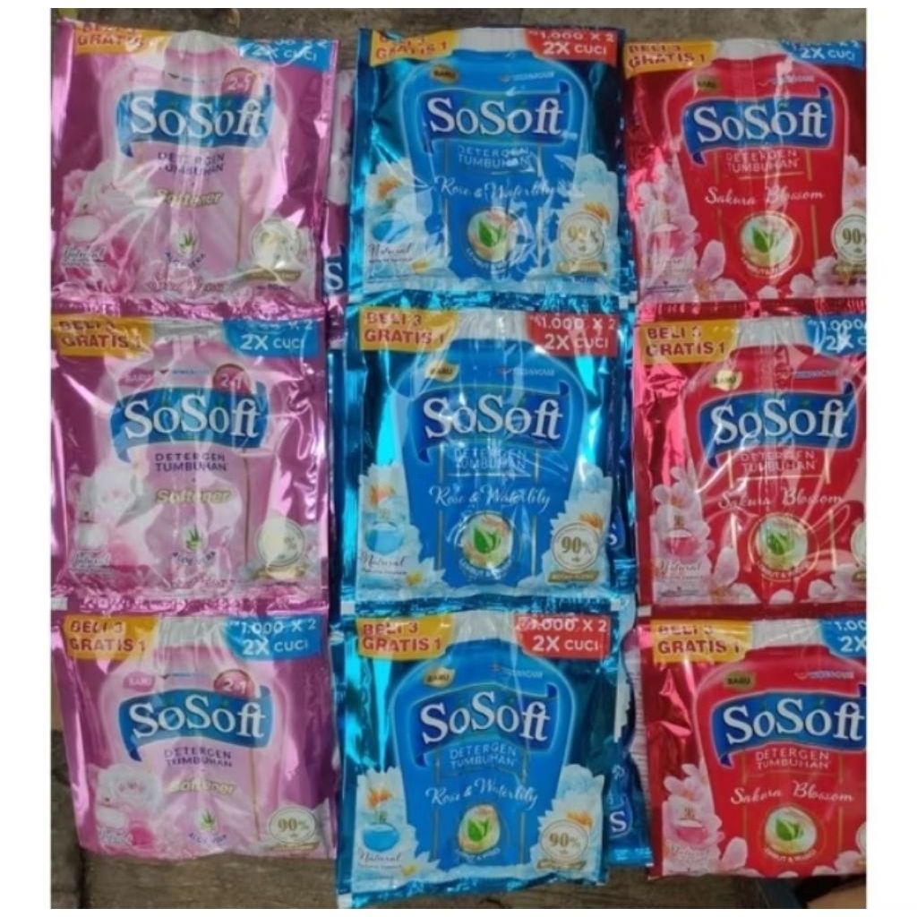 Bisa cod Sosoft renceng / detergent cair Sosoft