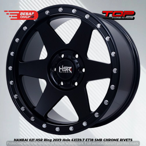 velg palang lubang 6X139 hsr hanbai warna hitam r20 | pelek untuk pajero fortuner terrano ring 20