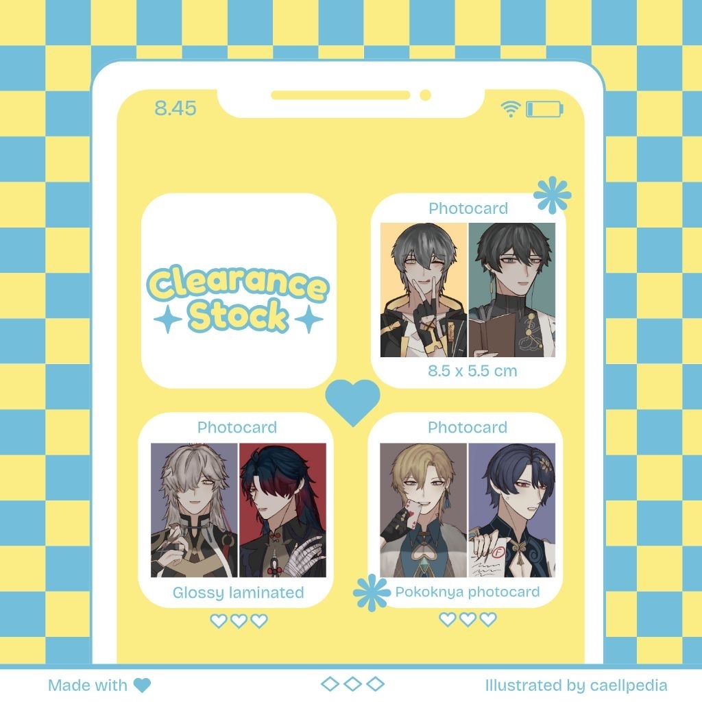 [CLEARANCE STOCK] Photocard Honkai Star Rail HSR Male Chara Series