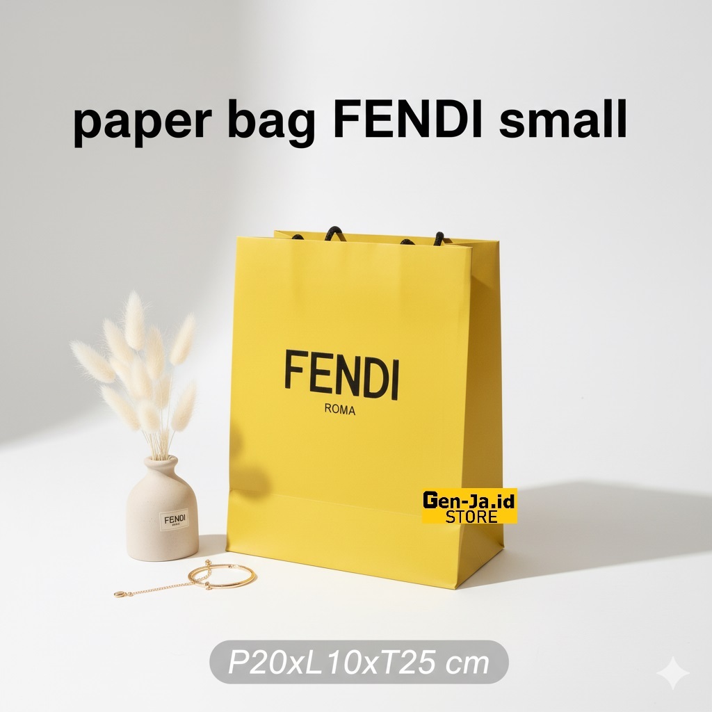 Paper bag hampers Fendi small tas kado hadiah ulang tahun