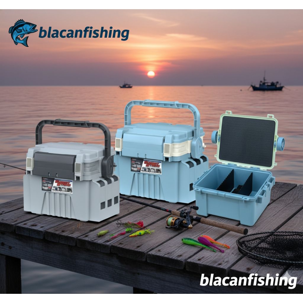 Kotak pancing ox mini tackle box double layer 6L