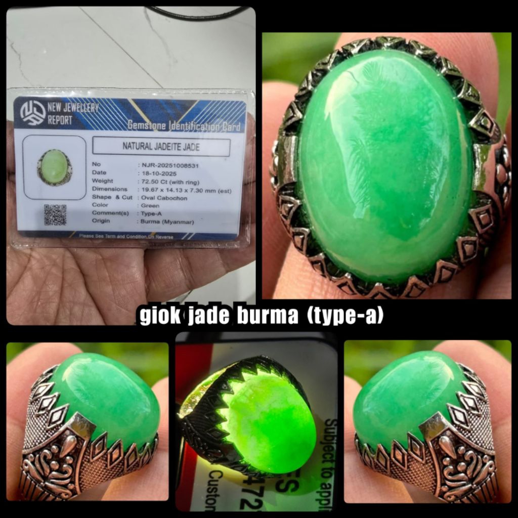 natural giok jumbo asli burma Myanmar type - A