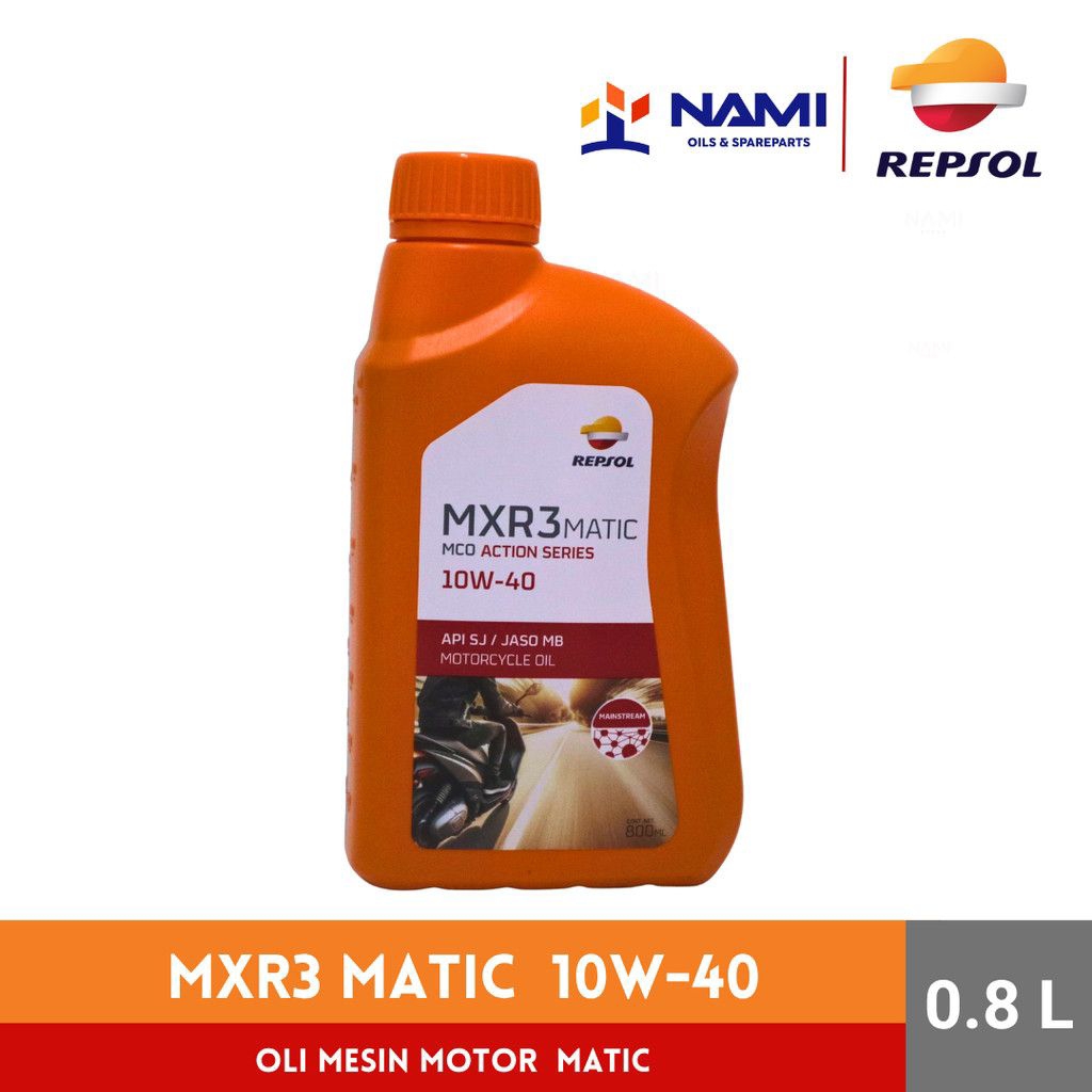 Oli Repsol MXR3 Matic 10W40 (0.8L) Oli Mesin Motor Matic