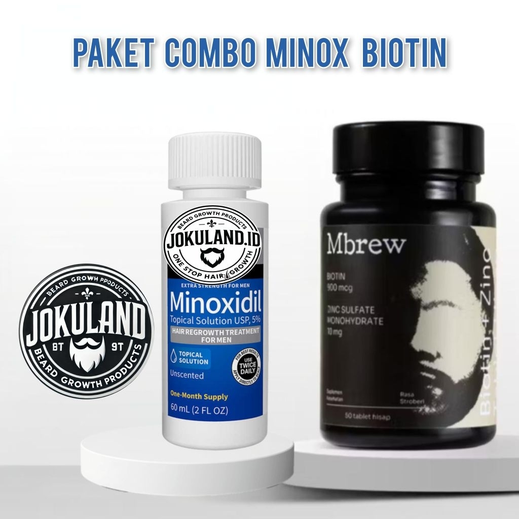 PAKET RAMBUT BREWOK BIOTIN MISTERBREWOK SUPLEMEN RAMBUT B7 + ZINC