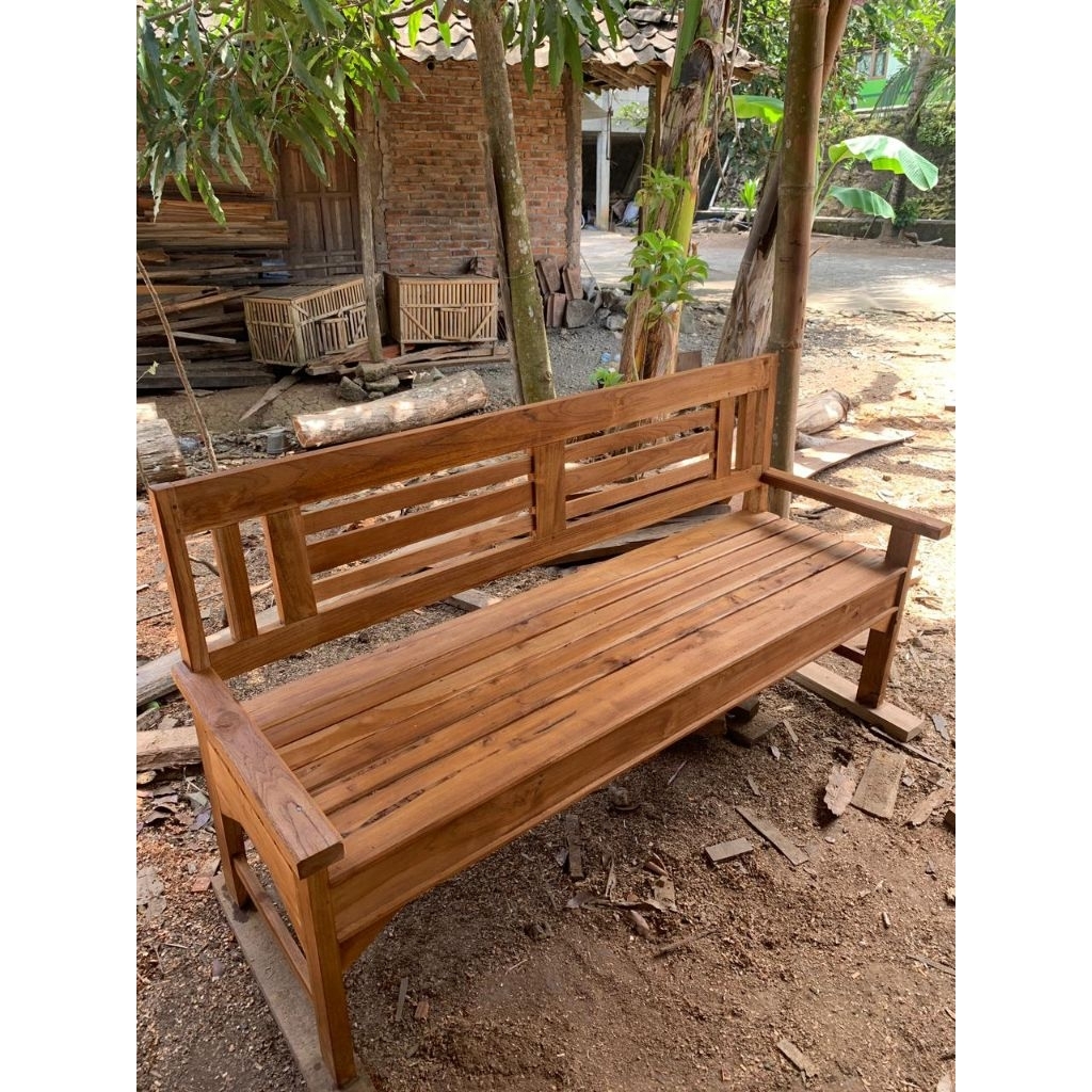 kursi resban kayu jati sudah cat plitur awet kokoh