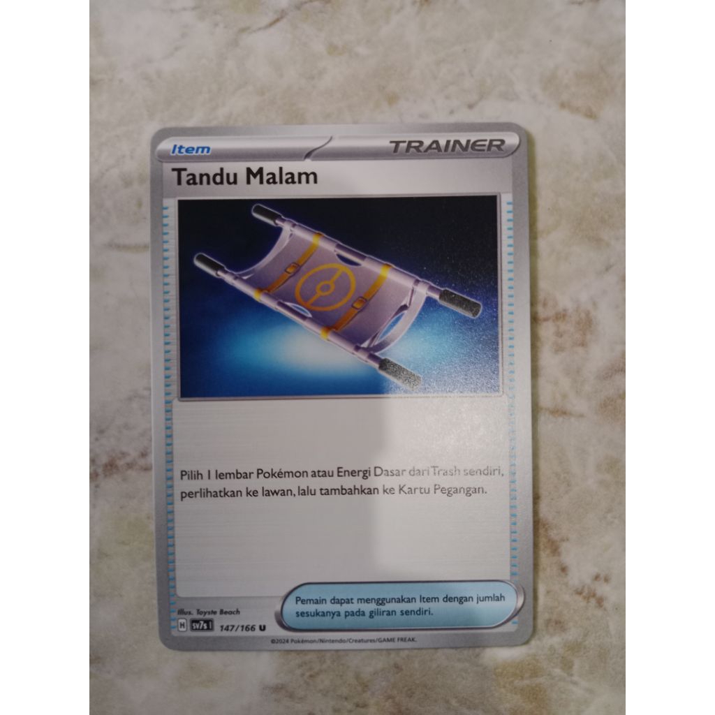 kartu pokemon trainer Tandu Malam U 147/166