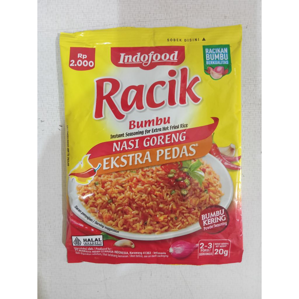 Indofood Racik bumbu Nasi goreng extra pedas 20gr